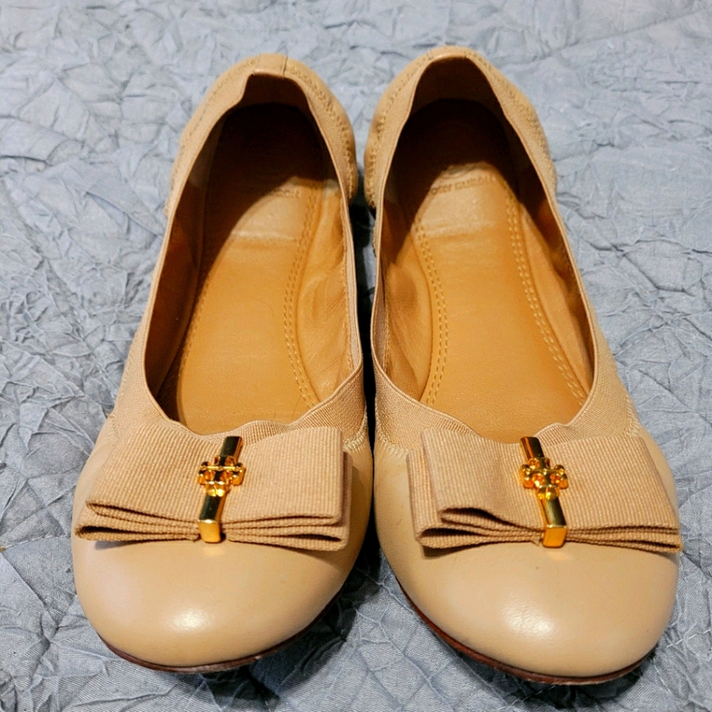 Tory Burch Taupe Ballet Flats